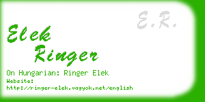 elek ringer business card